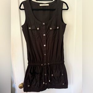 Kill City Utility Tunic, Goth, Snap Front, Multiple Pockets, Drawstring Waist